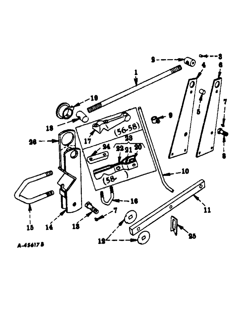 Схема запчастей Case IH 461 - (U-06) - SECOND GANG PARALLEL LINKAGE 