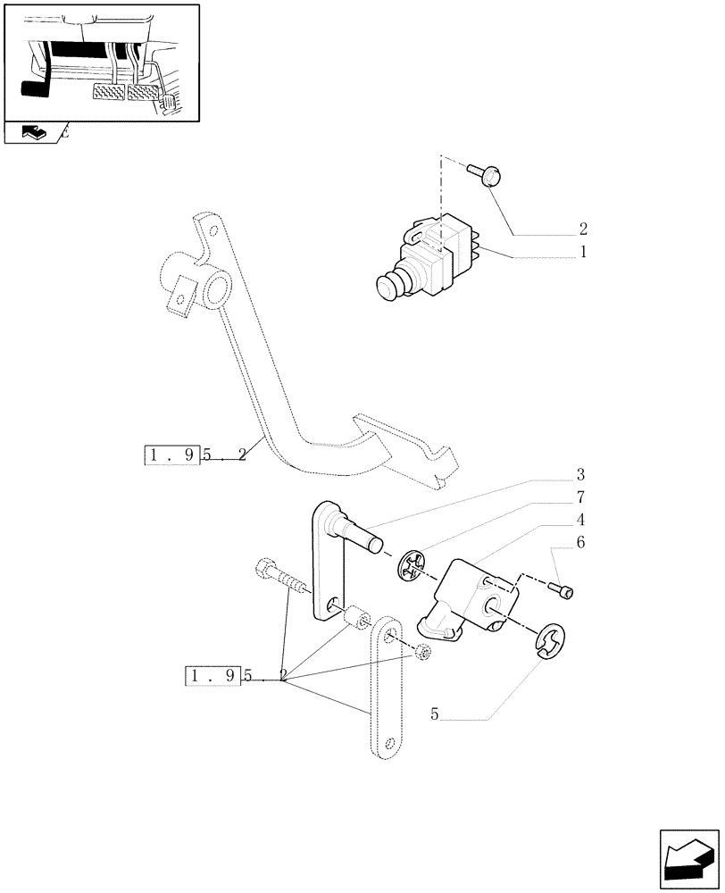 Схема запчастей Case IH PUMA 210 - (1.75.0[13]) - CLUTCH SENSOR AND SWITCH (06) - ELECTRICAL SYSTEMS