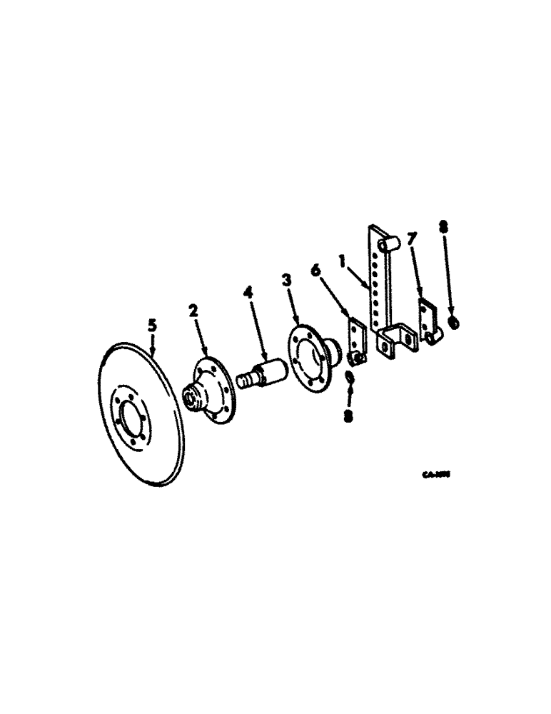 Схема запчастей Case IH 500 - (C-42) - DISK FURROWING ATTACHMENT, 9-1/4 IN., ONE PER ROW 