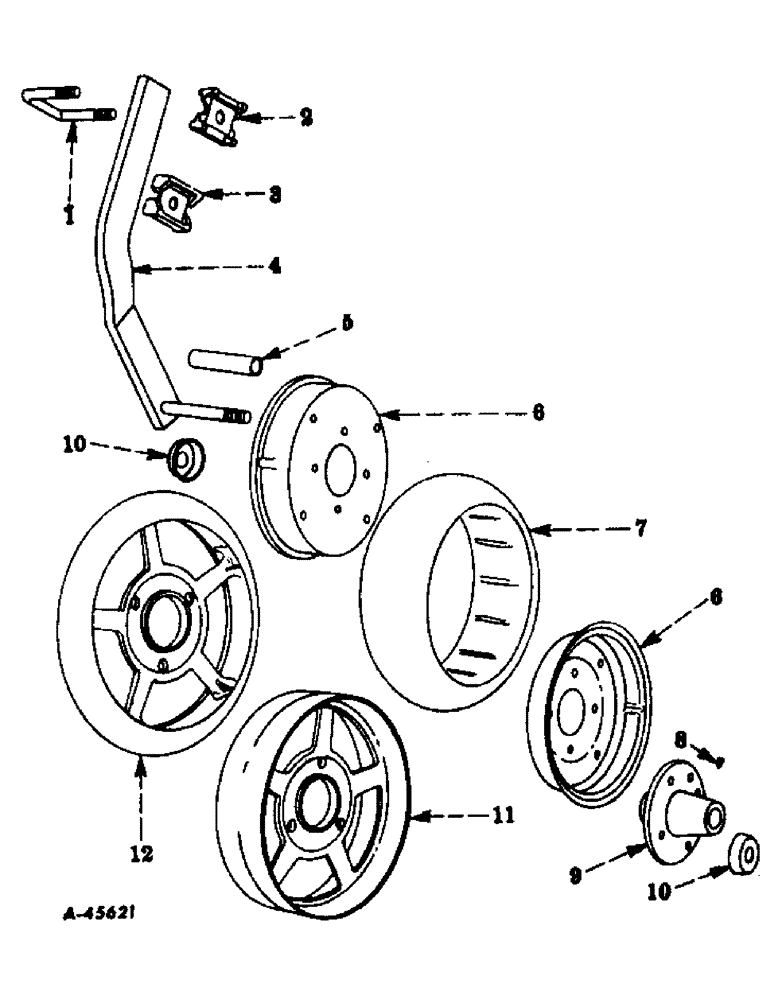 Схема запчастей Case IH 68 - (J-11) - GAUGE WHEELS 