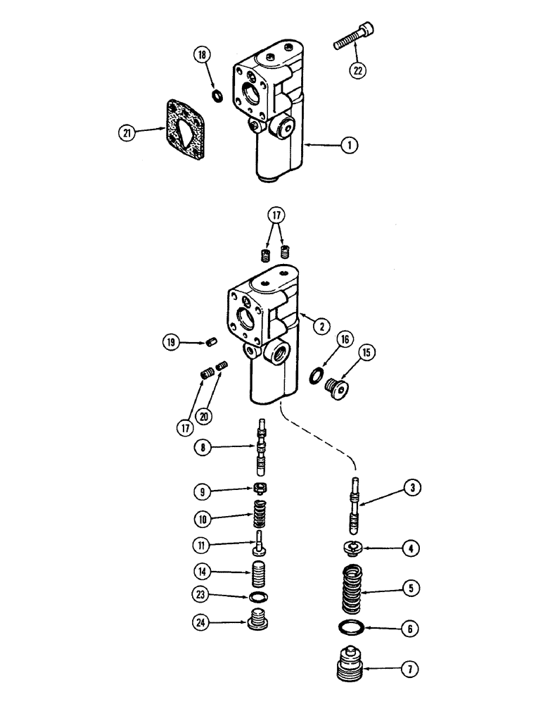 Схема запчастей Case IH 3294 - (8-288) - HYDRAULICS, GEAR AND PISTON PUMP ASSEMBLY (08) - HYDRAULICS