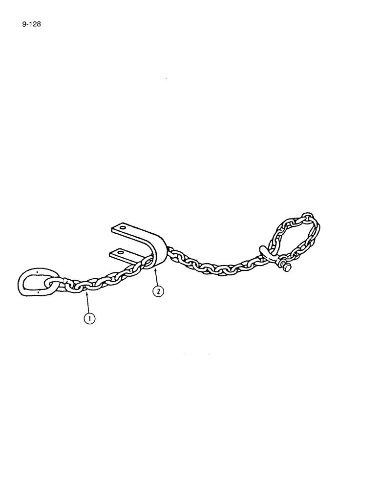 Схема запчастей Case IH 7200 - (9-128) - SAFETY CHAIN EQUIPMENT (09) - CHASSIS/ATTACHMENTS