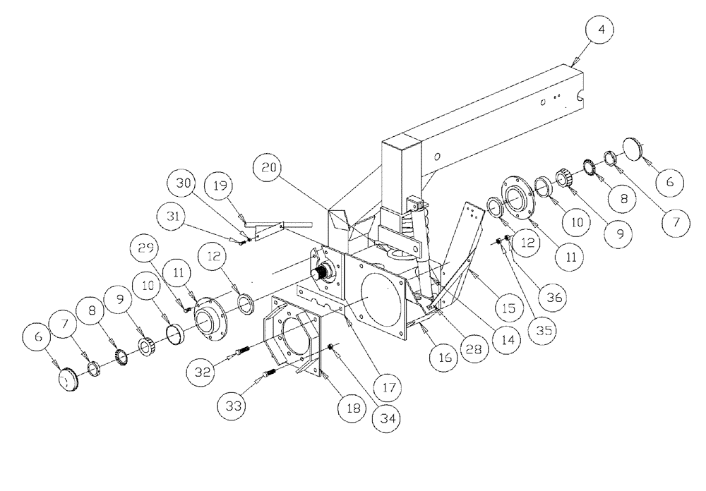 Схема запчастей Case IH PATRIOT 150 - (04-007) - STRUT ASSEMBLY-REAR Suspension & Frame