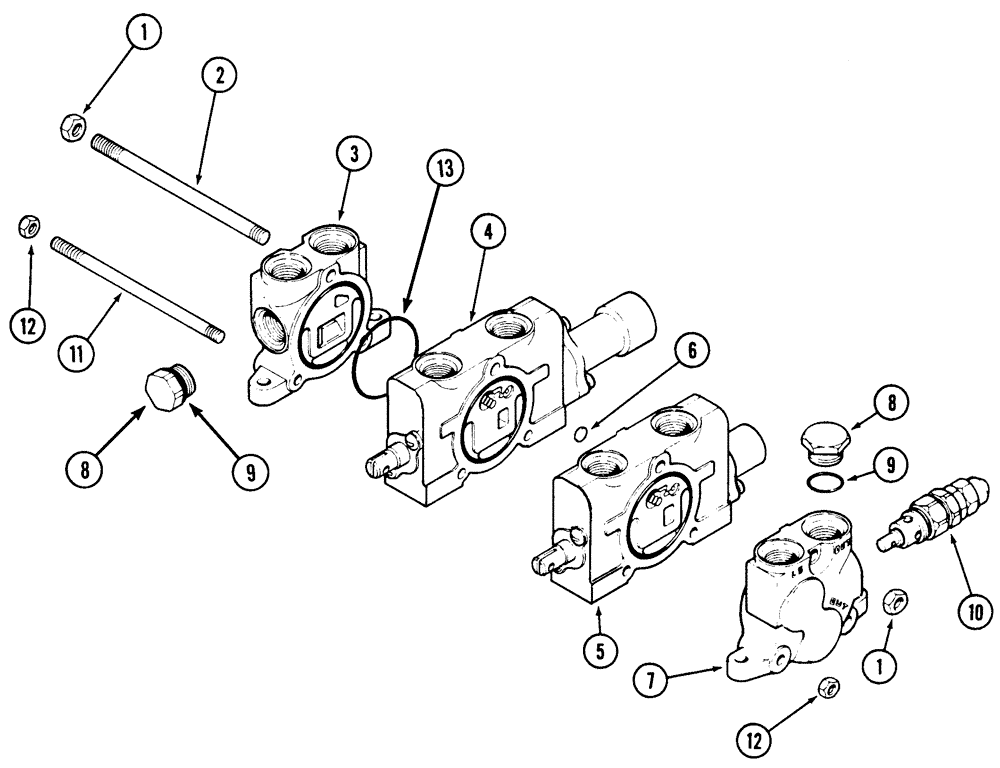 Схема запчастей Case IH 520 - (8-30) - EXTERNAL HYDRAULIC CONTROL VALVE (08) - HYDRAULICS