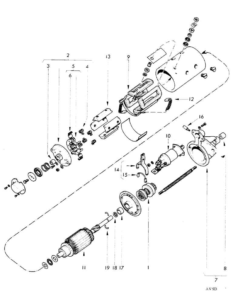 Схема запчастей Case IH FU-267D - (062) - STARTER (04) - ELECTRICAL SYSTEMS