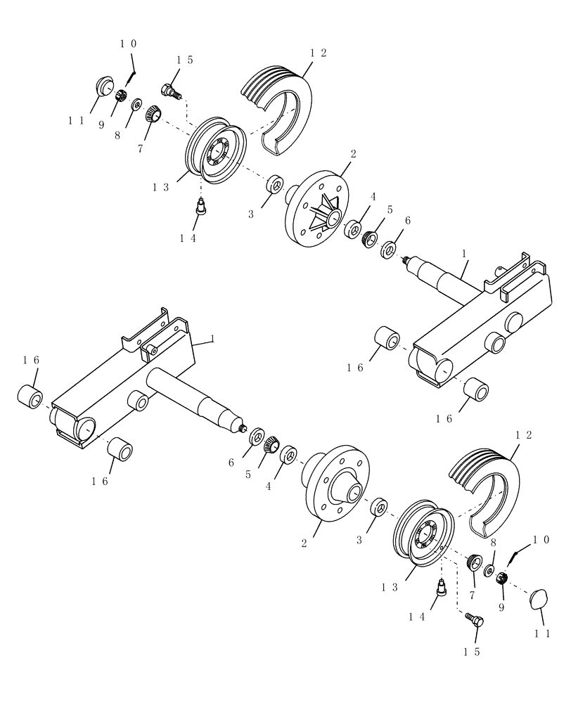 Схема запчастей Case IH SCX100 - (11.01) - HUB, SPINDLE, TIRES & WHEELS (11) - WHEELS