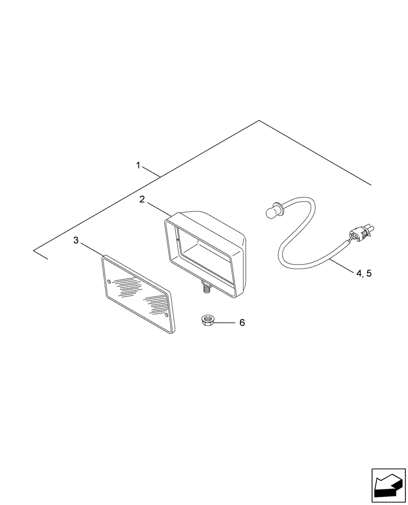 Схема запчастей Case IH 2588 - (55.404.30) - LAMP ASSY - GRAIN TANK (55) - ELECTRICAL SYSTEMS