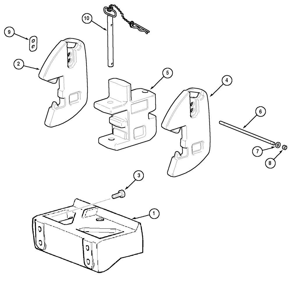 Схема запчастей Case IH C50 - (09-02) - FRONT WEIGHTS (09) - CHASSIS/ATTACHMENTS