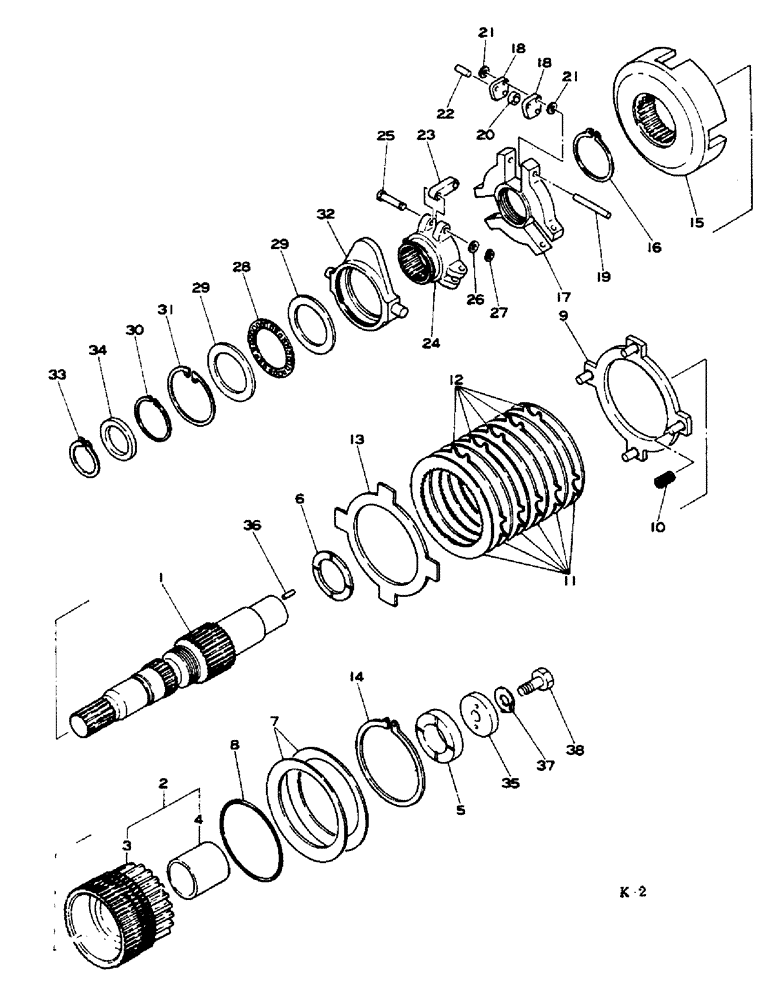 Схема запчастей Case IH 884 - (07-46) - PTO CLUTCH, ALL WHEEL DRIVE, KIMCO AXLE (04) - Drive Train