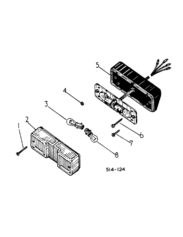 Схема запчастей Case IH 444 - (3-29) - STOP/TAIL AND TRAFFICATOR LAMP, AUSTRIAN AND DE-LUXE LIGHTING (04) - ELECTRICAL SYSTEMS