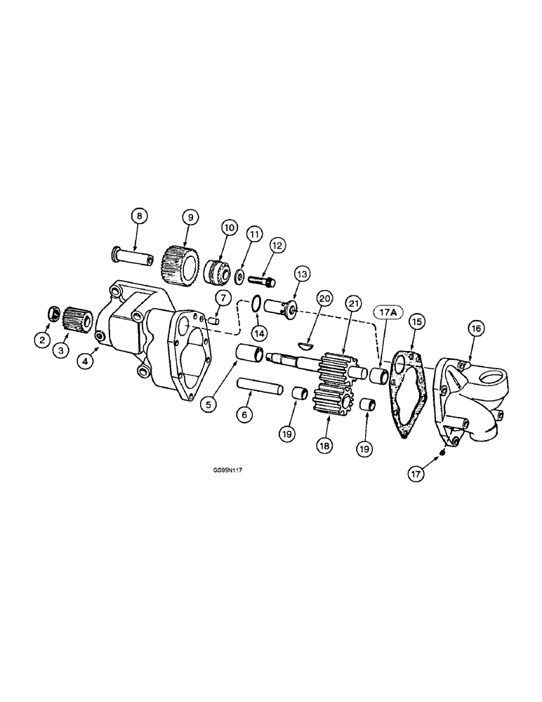 Схема запчастей Case IH D-407 - (7-50) - LUBRICATING OIL PUMP 