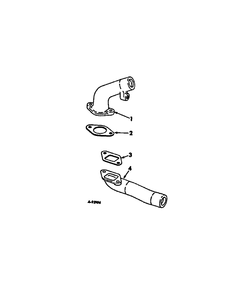 Схема запчастей Case IH INTERNATIONAL - (12-06[1]) - POWER, WATER INLET AND OUTLET ELBOWS Power