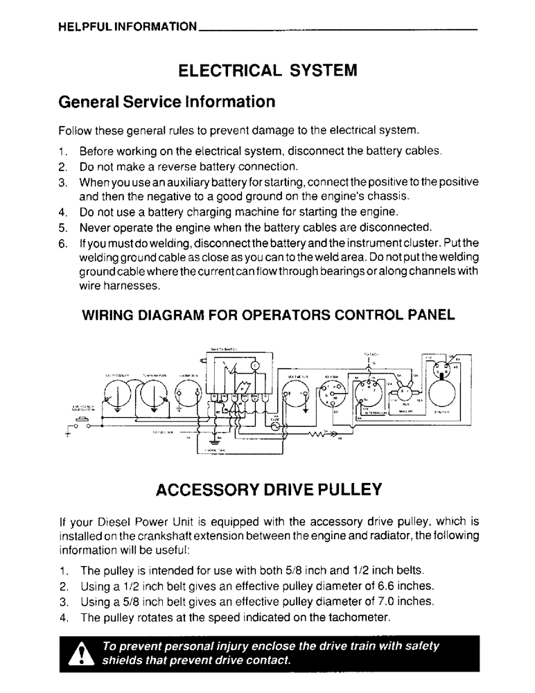 Схема запчастей Case IH 4390 - (044) - HELPFUL INFORMATION, ELECTRICAL SYSTEM 