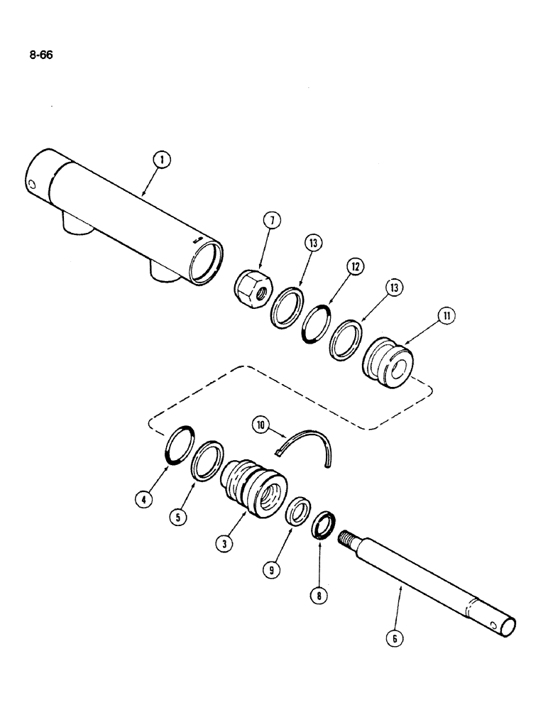 Схема запчастей Case IH 1620 - (8-066) - FEEDER CLUTCH CYLINDER (07) - HYDRAULICS