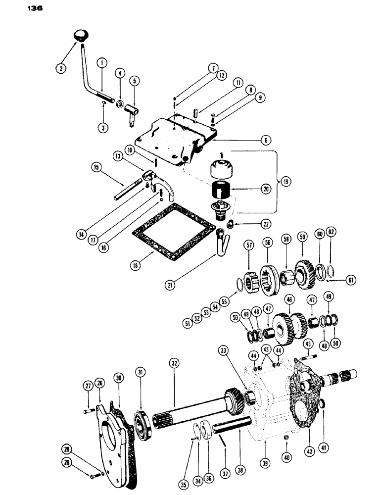 Схема запчастей Case IH 530 - (136) - DUAL RANGE CONTROLS AND UNIT (06) - POWER TRAIN