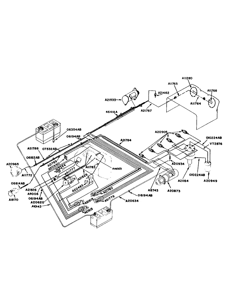 Схема запчастей Case IH 930 - (2-049) - WIRING DIAGRAM FOR SPARK IGNITION TRACTORS (04) - ELECTRICAL SYSTEMS