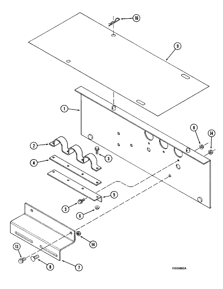 Схема запчастей Case IH 1680 - (8-50) - HYDRAULIC REEL DRIVE COUPLING MOUNTING (07) - HYDRAULICS