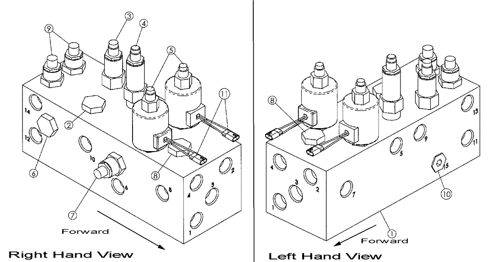 Схема запчастей Case IH NPX2800 - (35.100.02) - HYDRAULIC MANIFOLD (35) - HYDRAULIC SYSTEMS