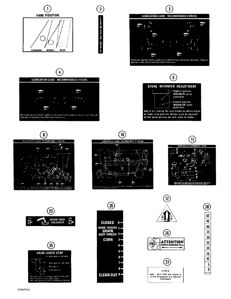 Схема запчастей Case IH 1670 - (9H-32) - DECALS, GENERAL INSTRUCTIONS (12) - CHASSIS