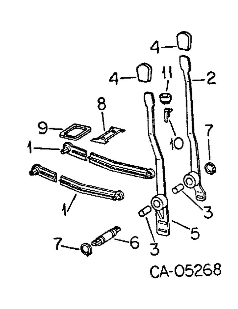 Схема запчастей Case IH 1586 - (10-33) - HYDRAULIC, HYDRAULIC DRAFT CONTROL LINKAGE, 1586 TRACTOR WITH SERIAL NO. 20999 AND BELOW (07) - HYDRAULICS