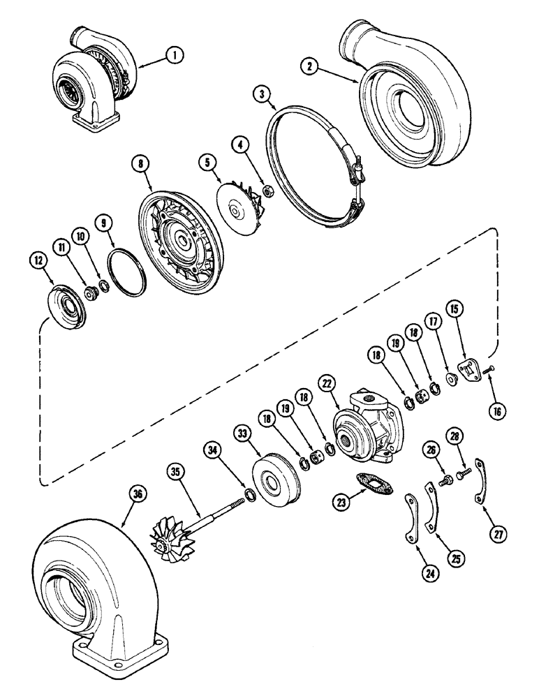 Схема запчастей Case IH 9110 - (04-10) - TURBOCHARGER, 6T-830 ENGINE (04) - Drive Train