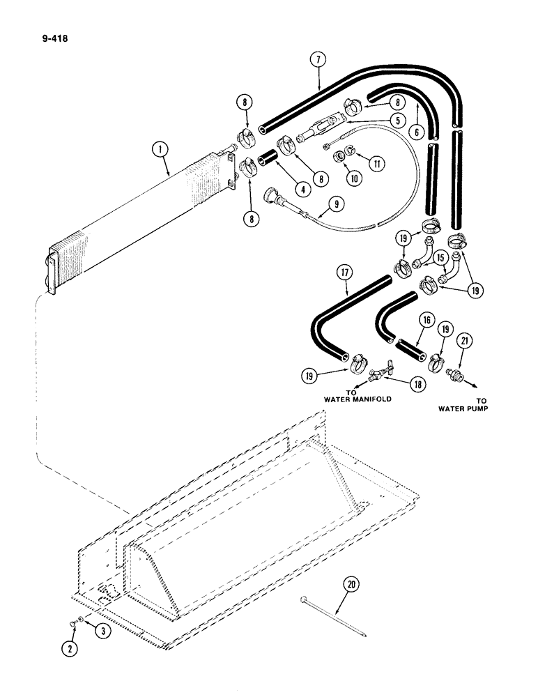 Схема запчастей Case IH 4490 - (9-418) - CAB, HEATER GROUP (09) - CHASSIS/ATTACHMENTS