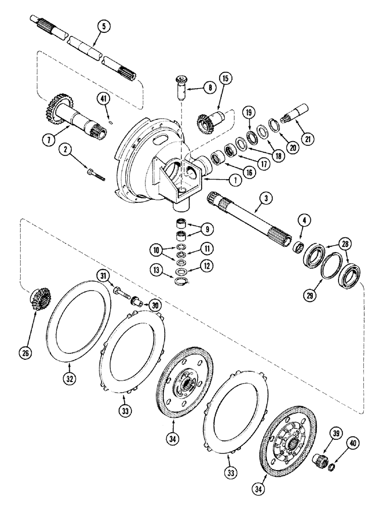 Схема запчастей Case IH 2394 - (6-028) - TORQUE LIMITER AND PUMP DRIVE, 24 SPEED TRANSMISSION (06) - POWER TRAIN