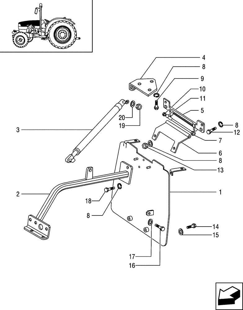 Схема запчастей Case IH JX75 - (1.83.0/01[03]) - HOODS - FOR STRADDLE VERSION - C7048 (08) - SHEET METAL