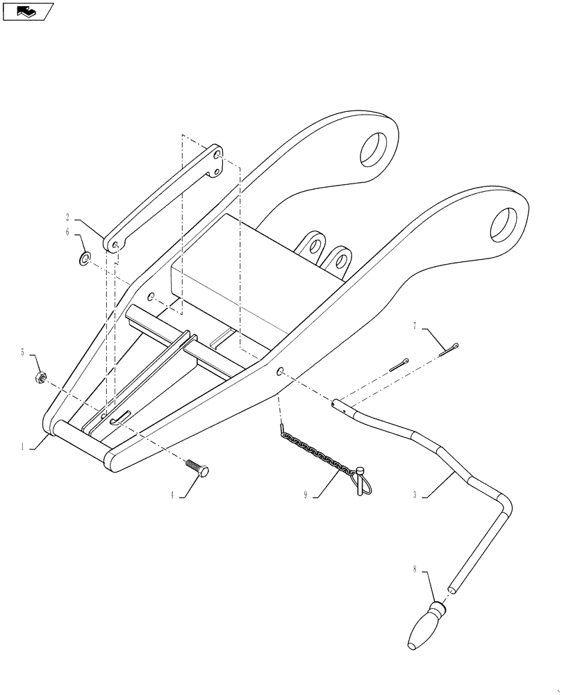 Схема запчастей Case IH 717151046 - (102.01) - MALE QUICK HITCH - 717989006 