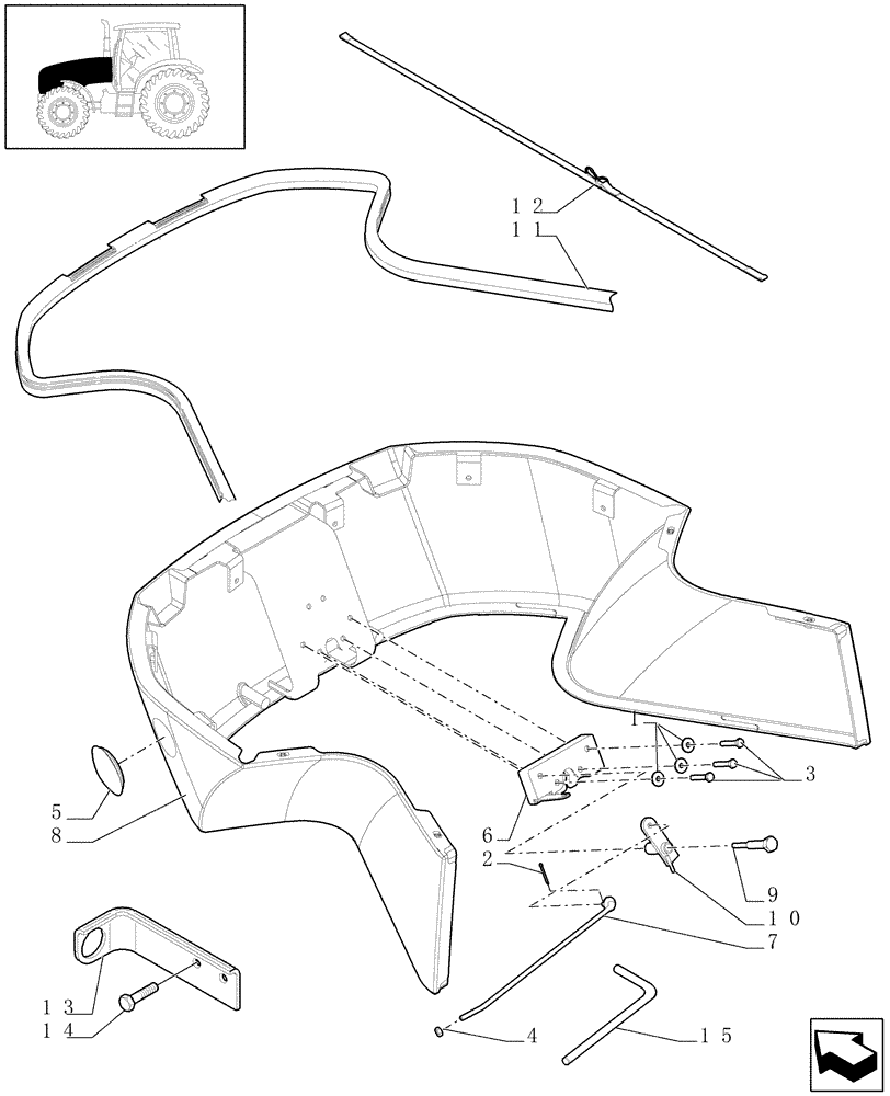 Схема запчастей Case IH PUMA 165 - (1.83.0[02]) - HOOD - C6749 (08) - SHEET METAL