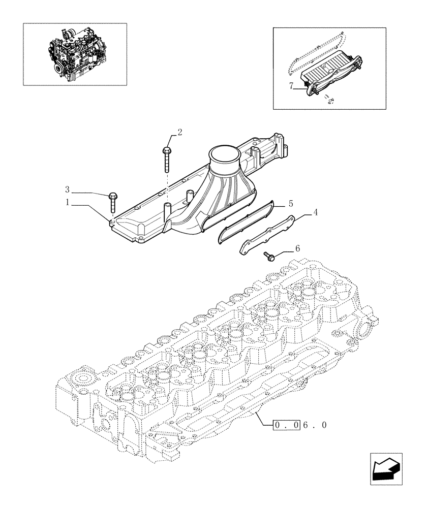 Схема запчастей Case IH PUMA 180 - (0.07.1) - INTAKE MANIFOLD (01) - ENGINE