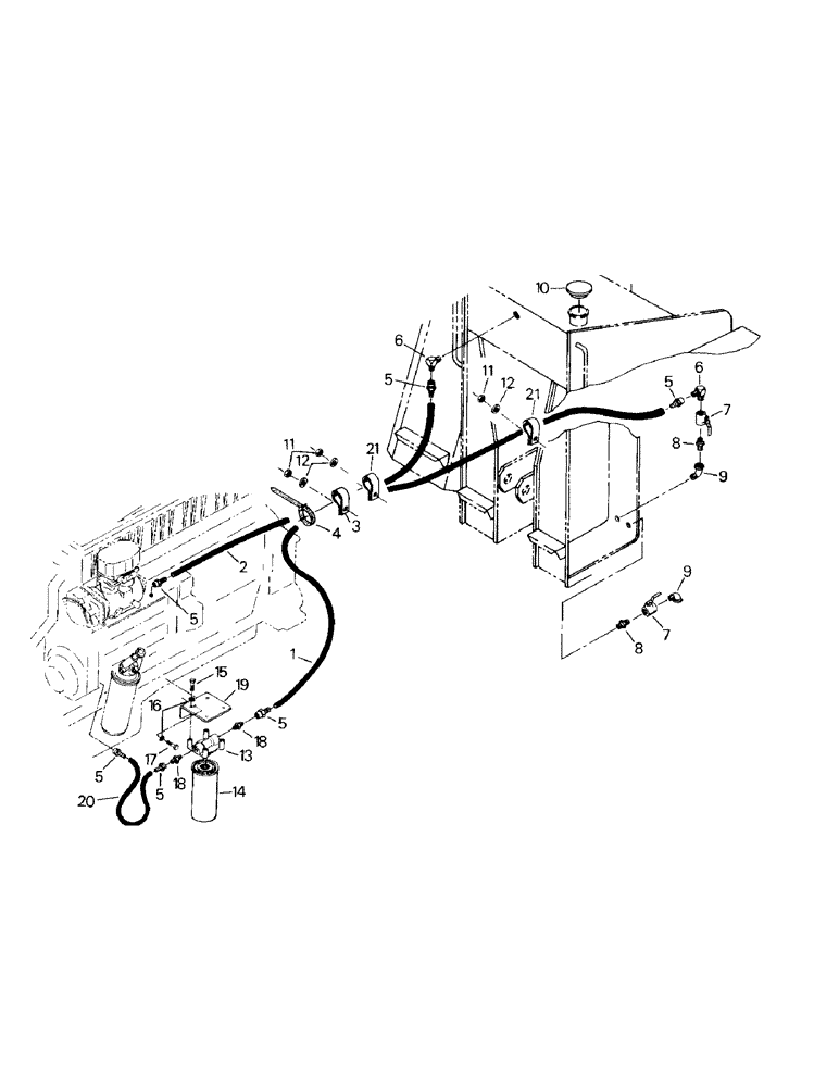 Схема запчастей Case IH KS-280 - (07-02) - FUEL SYSTEM, CAT 3406 ENGINE (02) - FUEL SYSTEM