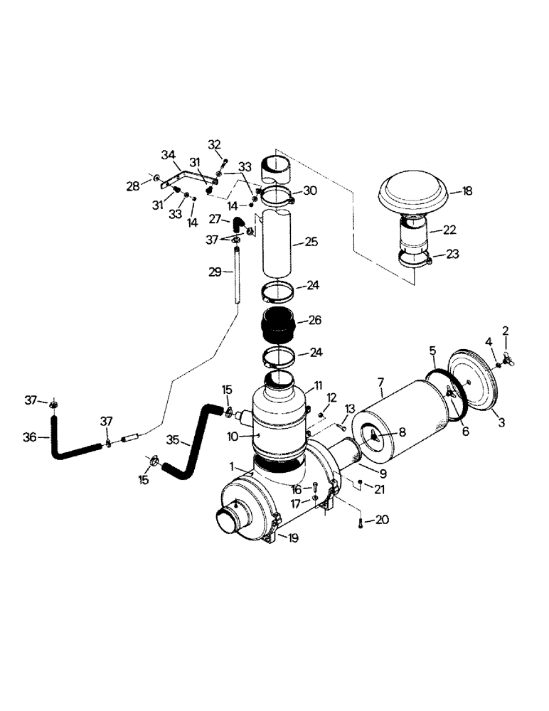 Схема запчастей Case IH STEIGER - (04-10) - AIR CLEANER & MOUNTING (04) - Drive Train