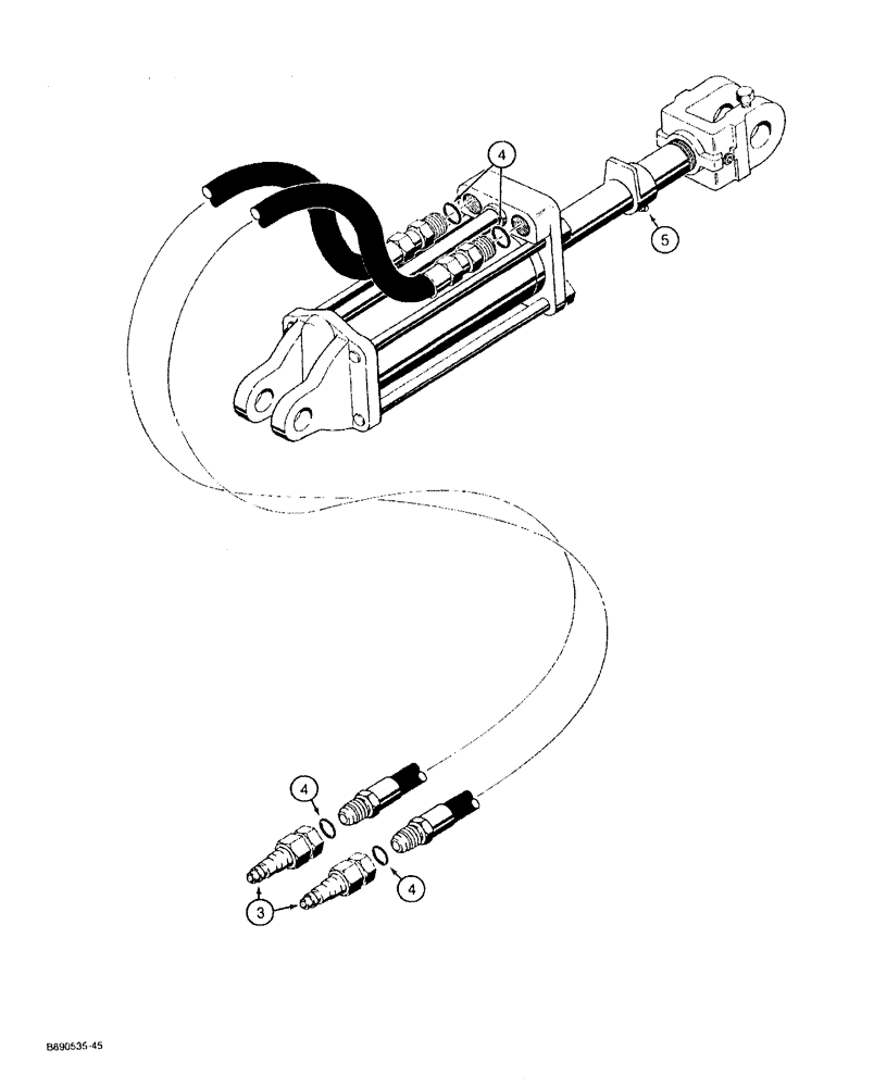 Схема запчастей Case IH 370 - (8-04) - TRANSPORT LIFT HYDRAULIC CIRCUIT WITH 1/2 INCH ID HOSES (08) - HYDRAULICS