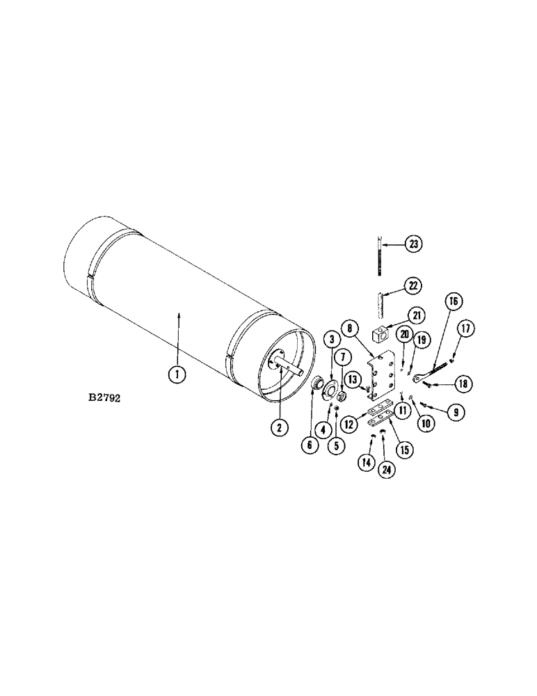 Схема запчастей Case IH 460 - (032) - LOWER FEED RAKE SHAFT, S/N 8361801 AND AFTER (58) - ATTACHMENTS/HEADERS