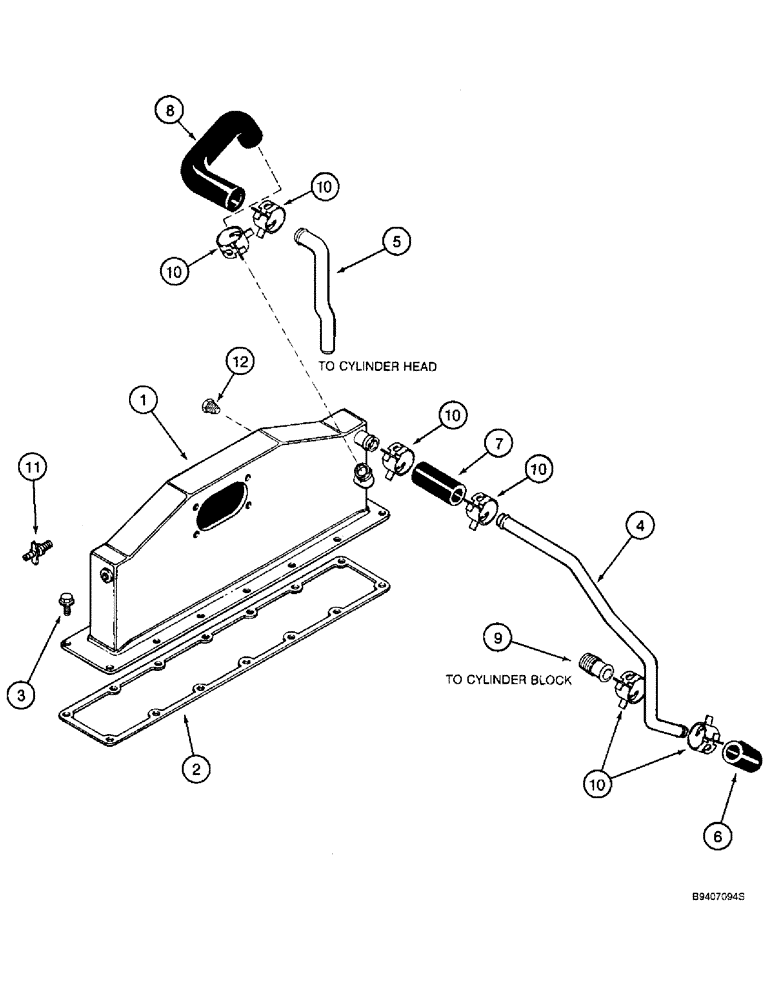 Схема запчастей Case IH 2144 - (2-24) - AFTERCOOLER, 6TA-590 ENGINE, PRIOR TO COMBINE S/N JJC0173150 (01) - ENGINE