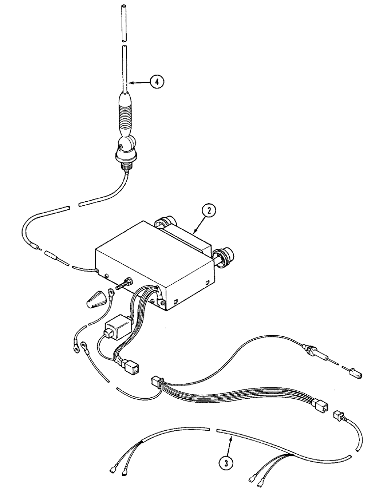 Схема запчастей Case IH 1594 - (4-96) - RADIO AND ANTENNA, NORTH AMERICA ONLY (04) - ELECTRICAL SYSTEMS