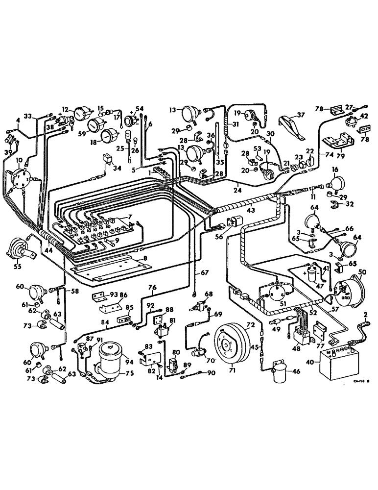 Схема запчастей Case IH 715 - (08-04) - ELECTRICAL, WIRING DIAGRAM, GASOLINE ENGINE, SERIAL NO. 5328 AND BELOW (06) - ELECTRICAL