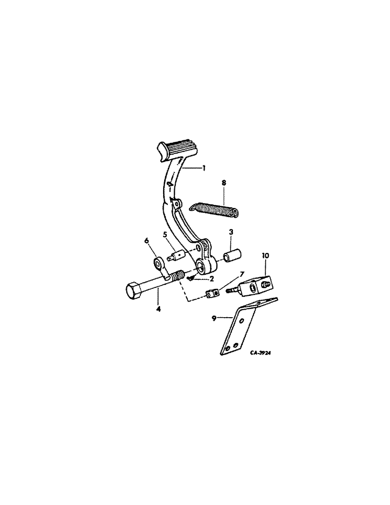 Схема запчастей Case IH HYDRO 100 - (07-61[A]) - DRIVE TRAIN, FOOT-N-INCH CONTROLS (04) - Drive Train