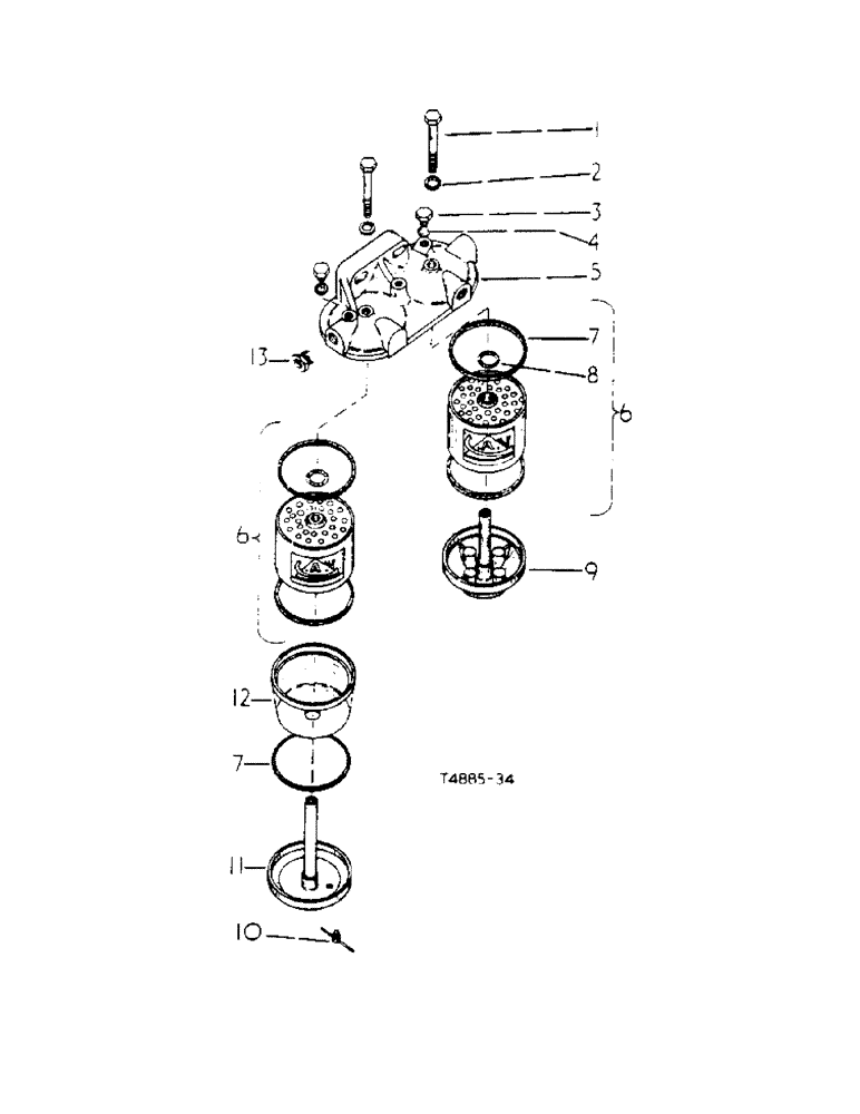 Схема запчастей Case IH 434 - (6-069) - FUEL FILTER AGGLOMERATOR - ATTACHMENTS (03) - FUEL SYSTEM