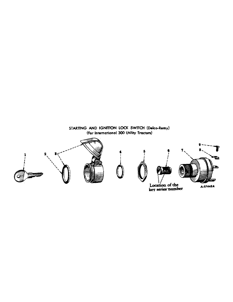 Схема запчастей Case IH 300 - (092) - ELECTRICAL SYSTEM, CARBURETED ENGINE, STARTING & IGNITION LOCK SWITCH, DELCO-REMY (06) - ELECTRICAL SYSTEMS