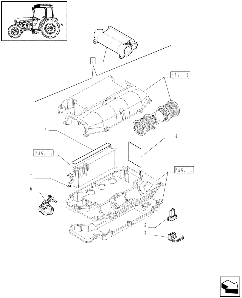 Схема запчастей Case IH JX1095C - (1.92.94/ A[02]) - CAB - HEATING SYSTEM - BREAKDOWN (10) - OPERATORS PLATFORM/CAB