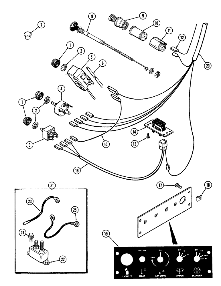 Схема запчастей Case IH 1690 - (P14-1) - CAB, CONTROLS AND PANEL (10) - OPERATORS PLATFORM/CAB