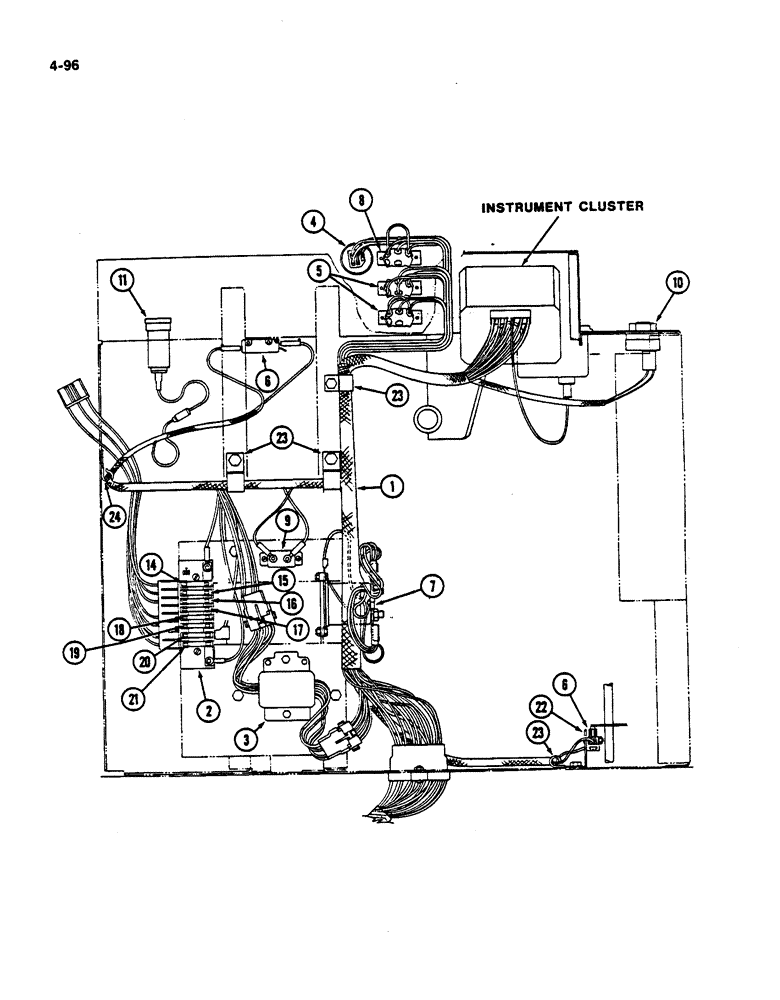 Схема запчастей Case IH 782 - (4-096) - CONSOLE WIRING (06) - ELECTRICAL SYSTEMS