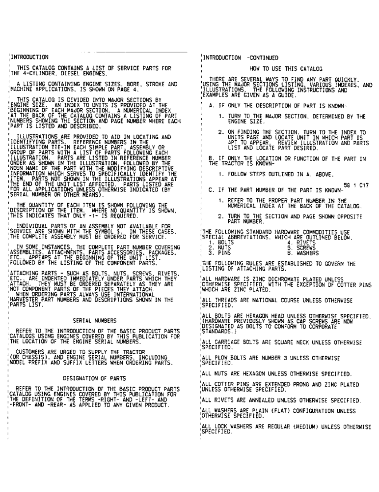 Схема запчастей Case IH D-239 - (2) - INTRODUCTION 