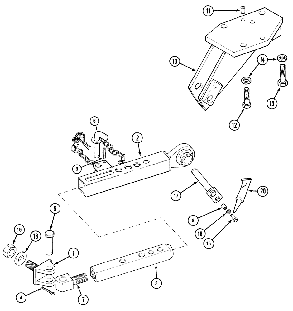 Схема запчастей Case IH MX110 - (09-72) - STABILIZER (09) - CHASSIS/ATTACHMENTS