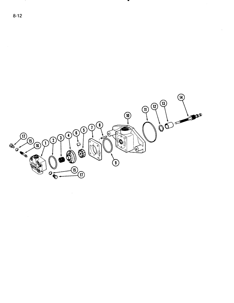 Схема запчастей Case IH 4000 - (8-12) - TANDEM PUMP, FRONT SECTION (08) - HYDRAULICS