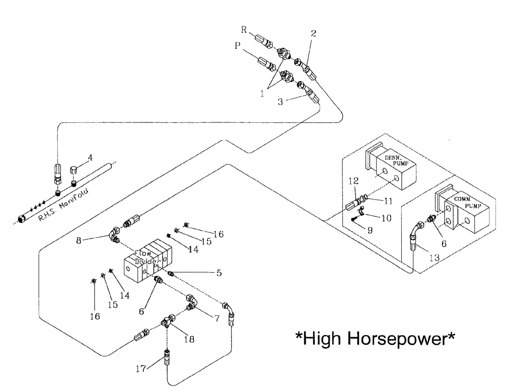 Схема запчастей Case IH 7700 - (B06[23]) - HYDRAULIC CIRCUIT {SHREDDER TOPPER} W/OUT SIDETRIM Hydraulic Components & Circuits