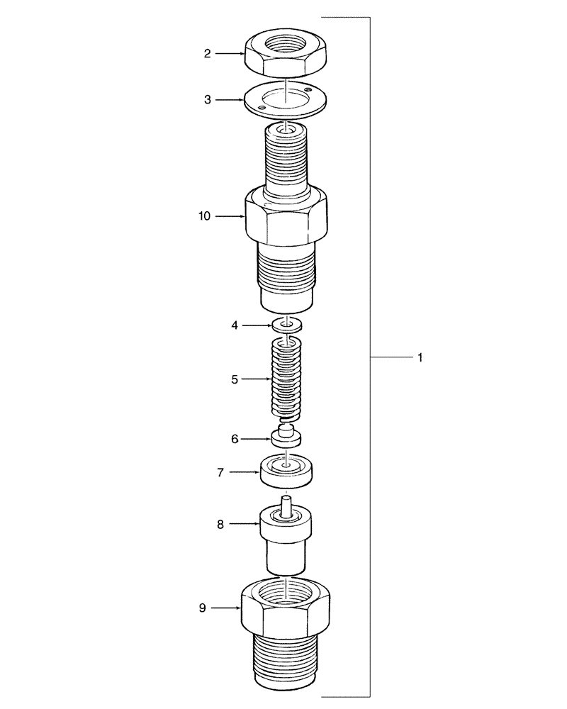 Схема запчастей Case IH DX25 - (09F01) - FUEL INJECTOR (02) - FUEL SYSTEM