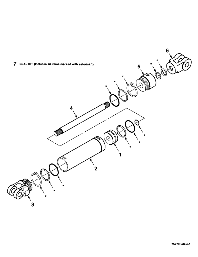 Схема запчастей Case IH 8380 - (8-12) - MASTER, CYLINDER, HYD., HEADER LIFT ASSY., 700712016 HYD. CYL. COMPLETE, S/N CFH0010163 & LATER (08) - HYDRAULICS